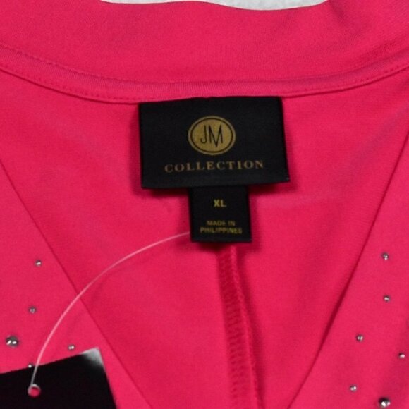 JM Collection Sleeveless Summer Pullover Top Pink Size XL - Picture 4 of 9